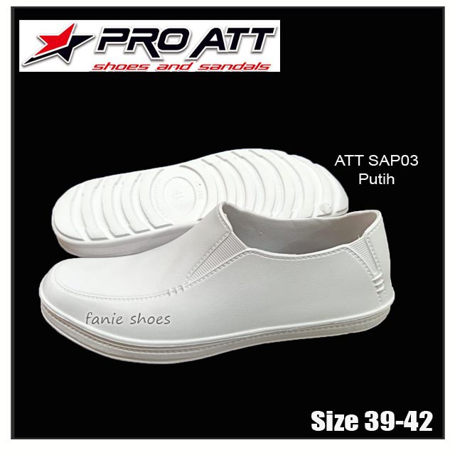 ATT SAP 03 Putih 39-42 / Sapatu Slip On APD Putih Non Medis / Sepatu PCU / Sepatu Perawat