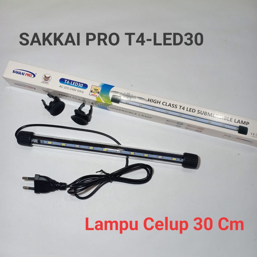 Lampu Celup LED Sakkai Pro T4-LED30 Aquarium 30cm Akuarium 30 cm Murah