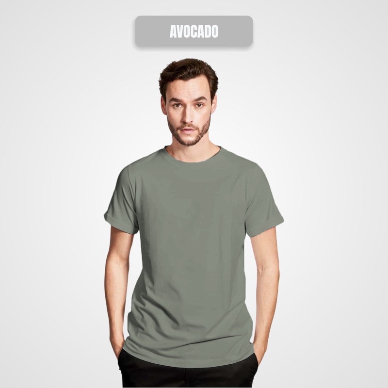 KAOS POLOS COTTON COMBED 30s AVOCADO UNISEX