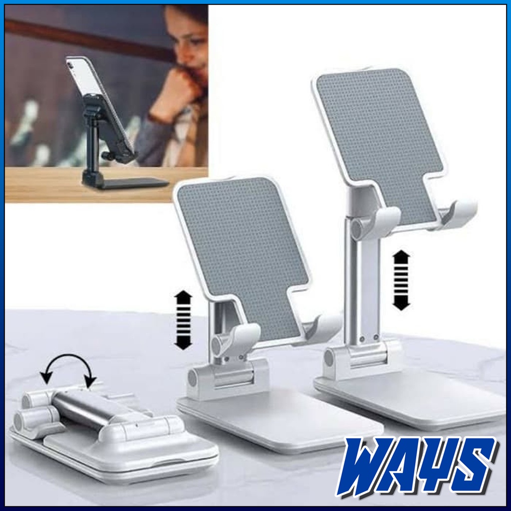 Z140 | Stand Holder Kaca Cermin Phone Lipat Liftable Foldable Hp Handphone Tablet Gadget / Dudukan HP Meja