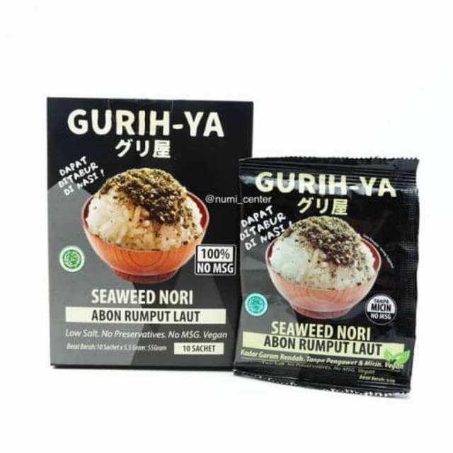 

Gurih-Ya Abon Nori Rumput laut sachet 5,5 gram Babies Meals