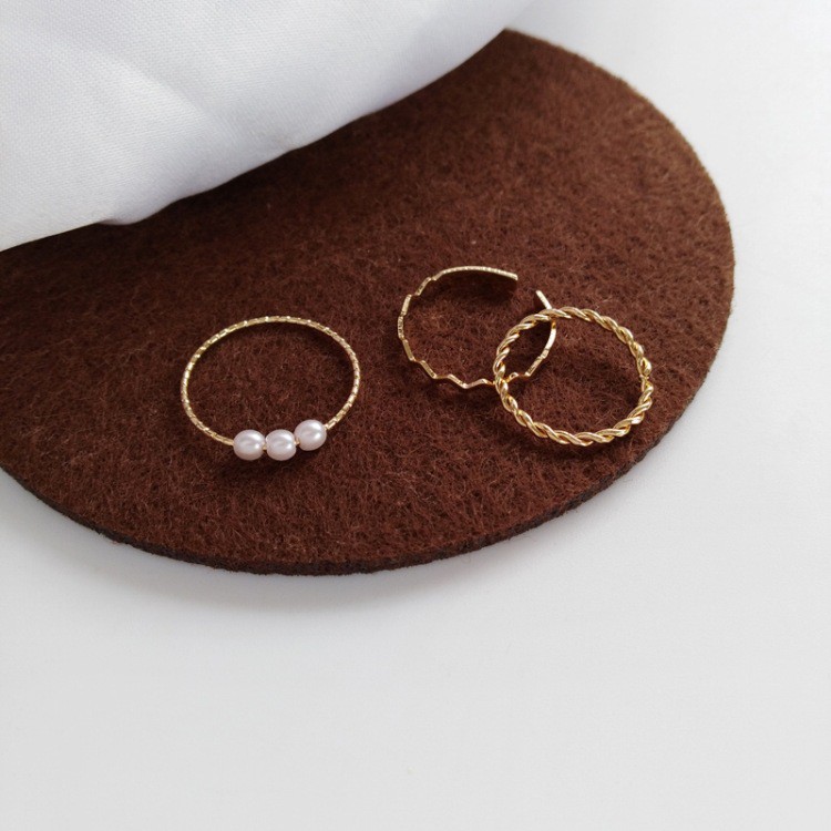 Korea 5 Sets of ring Simple Jewelry for Women Rings Accessories