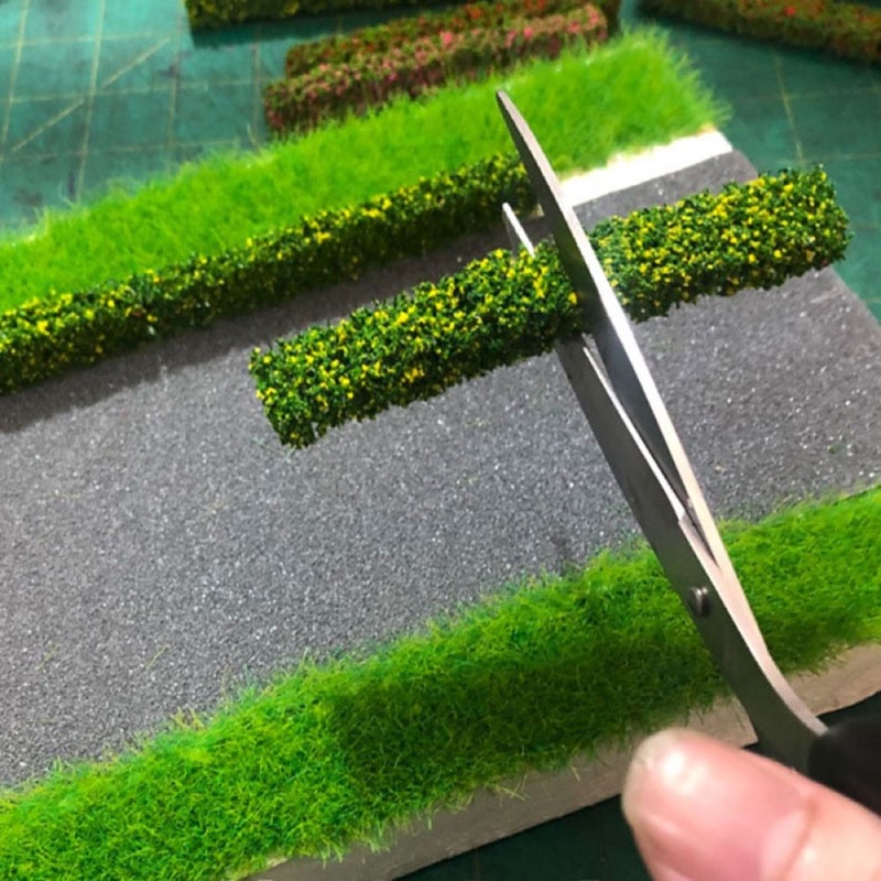 Miniatur Tanaman Bunga Semak Pagar Maket Diorama - MNB64