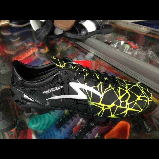 SIZE 38 Sepatu Bola Specs Accelerator Spyder FG Black Safety Yellow Original