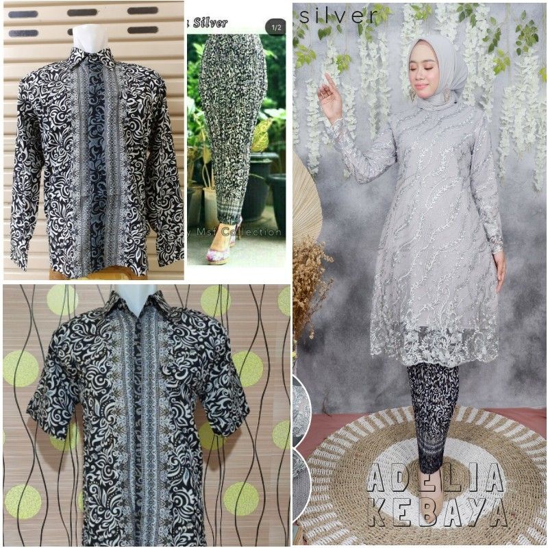 IndahKebaya | COUPLE KEBAYA TUNIK TILLE DAN KEMEJA BATIK PRIA MURAH / COUPLE KONDANGAN TERBARU