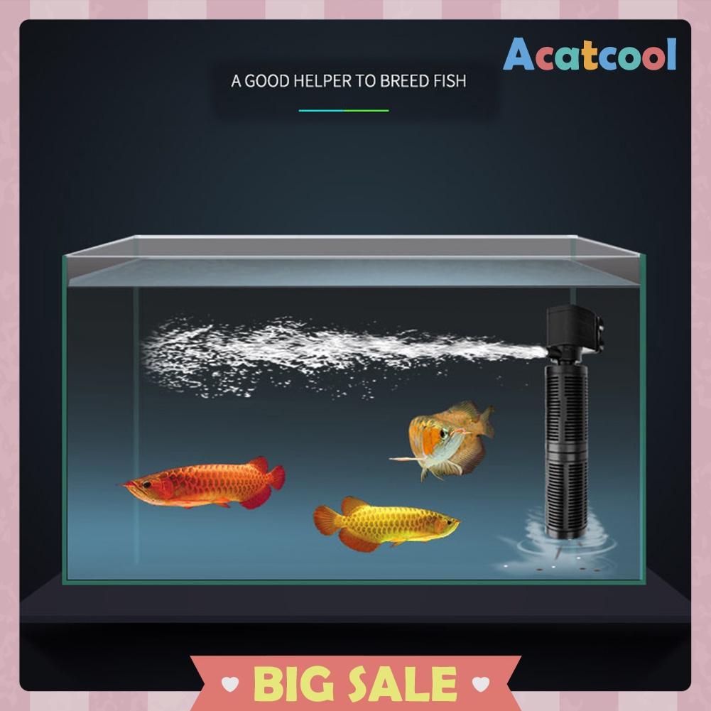 Aquarium Oxygen Filter 3 in 1 Submersible Fish Tank Silent Aeration Pump