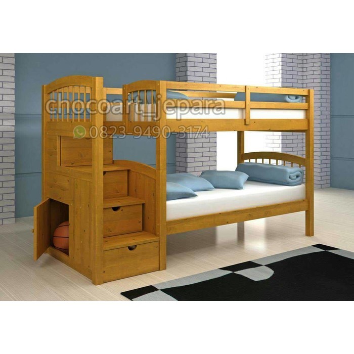 Dipan tingkat / dipan anak dipan tingkat (tempat tidur minimalis / dipan / ranjang)