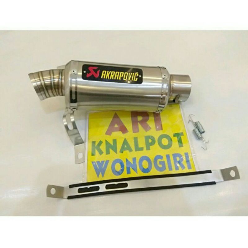 silencer knalpot racing Akrapovic oval silincer knalpot saja stainless