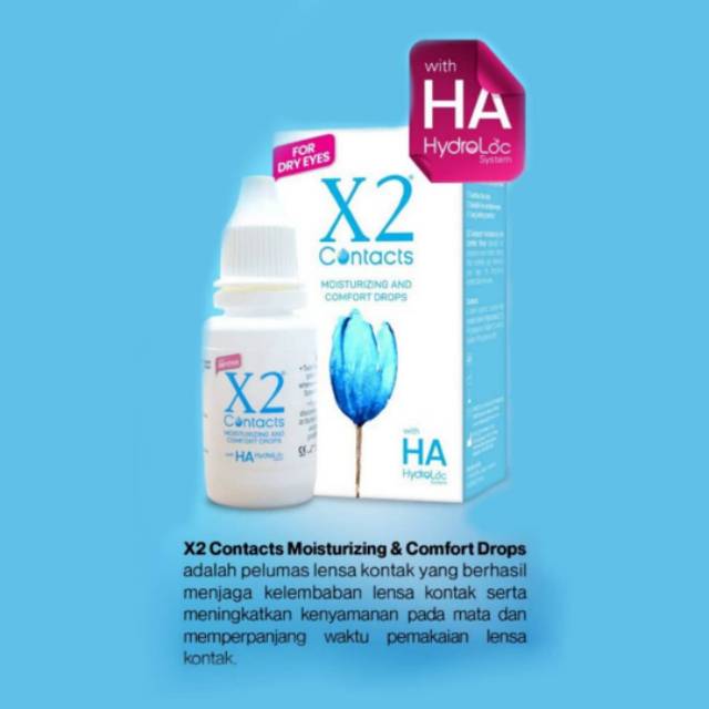 Cairan tetes softlens X2 CONTACTS 15ml/obat tetes softlens x2 15ml/air tetes mata soflens