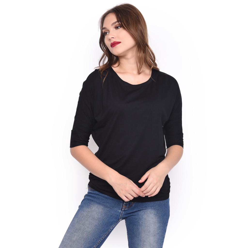 LEMONE 169PS Rayon Spandek Baju  T shirt Kaos  Wanita  Polos 