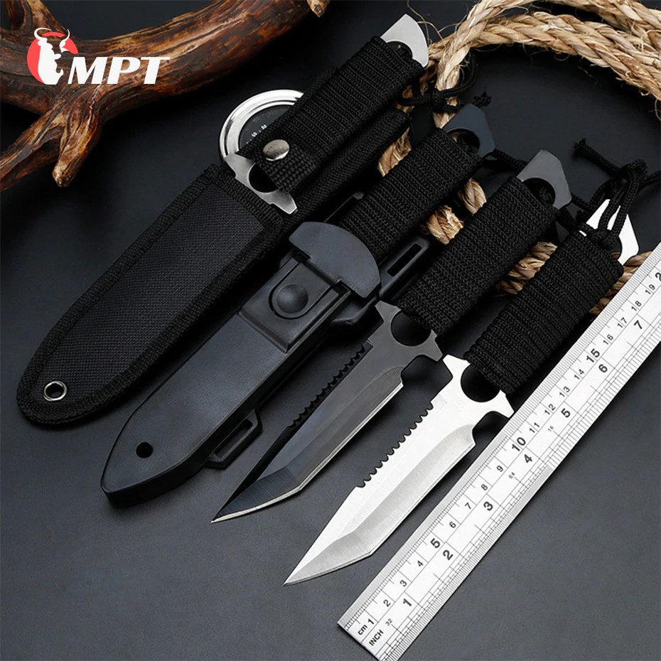 Hunting knife fixed bladeTactical Paratroopers Knife Hunt Stainless Steel Diving Outdoor Survival