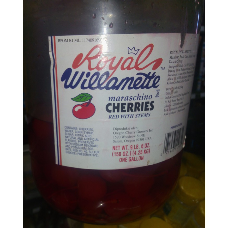 

cherry tangkai royal willamette per ons