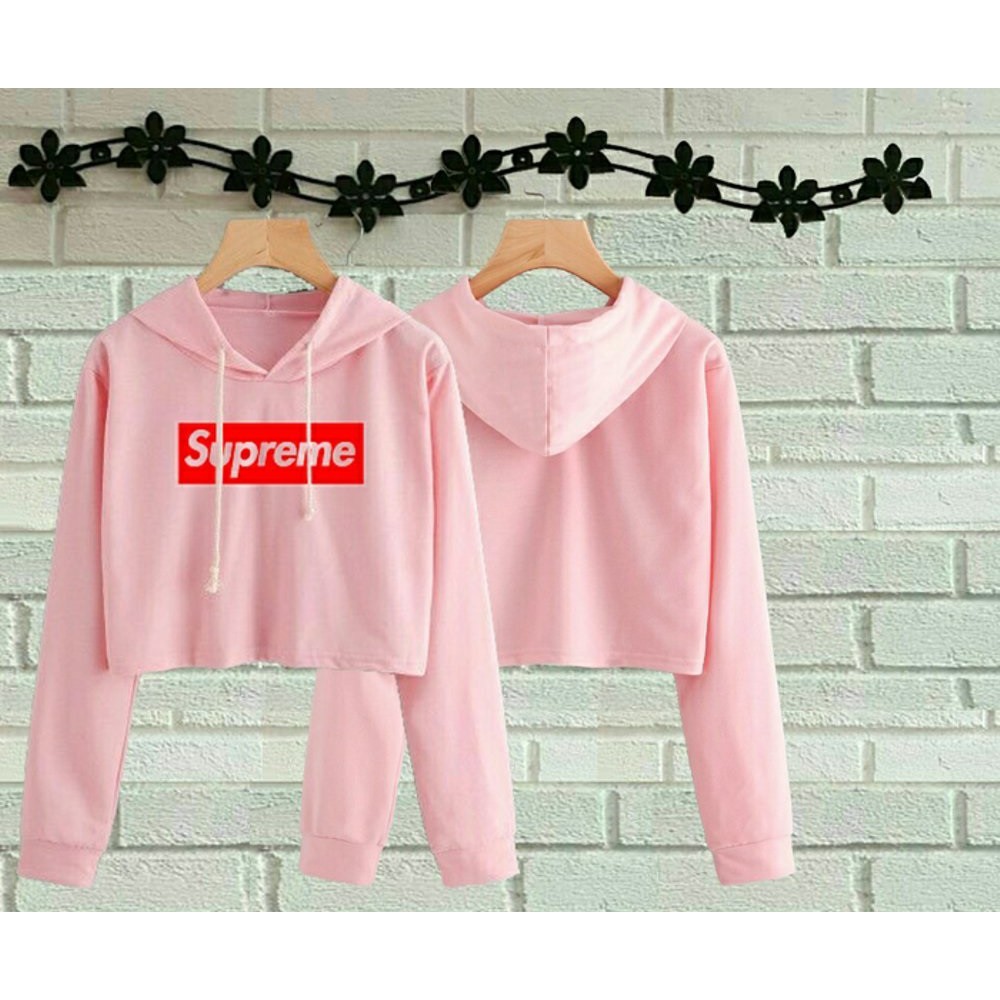 supreme cropped hoodie