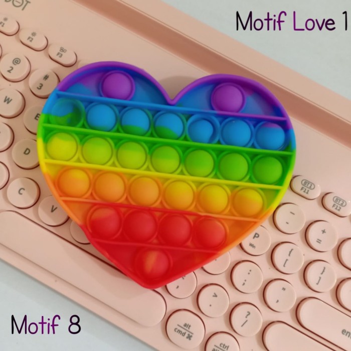 POP IT RAINBOW VIRAL PUSH POP BUBBLE FIDGET MAINAN ANAK - BC-MOTIF 08