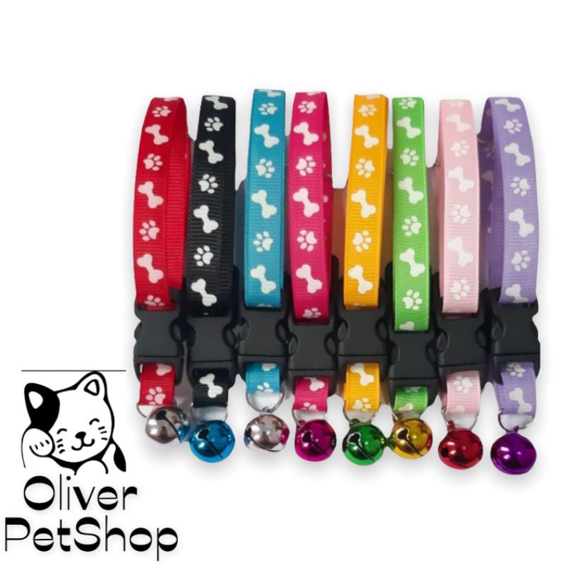 Kalung kucing MOTIF TULANG DAN TAPAK KUCING