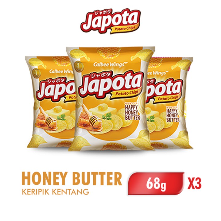 Japota Potato Chips Happy Honey Butter 68 gr x3