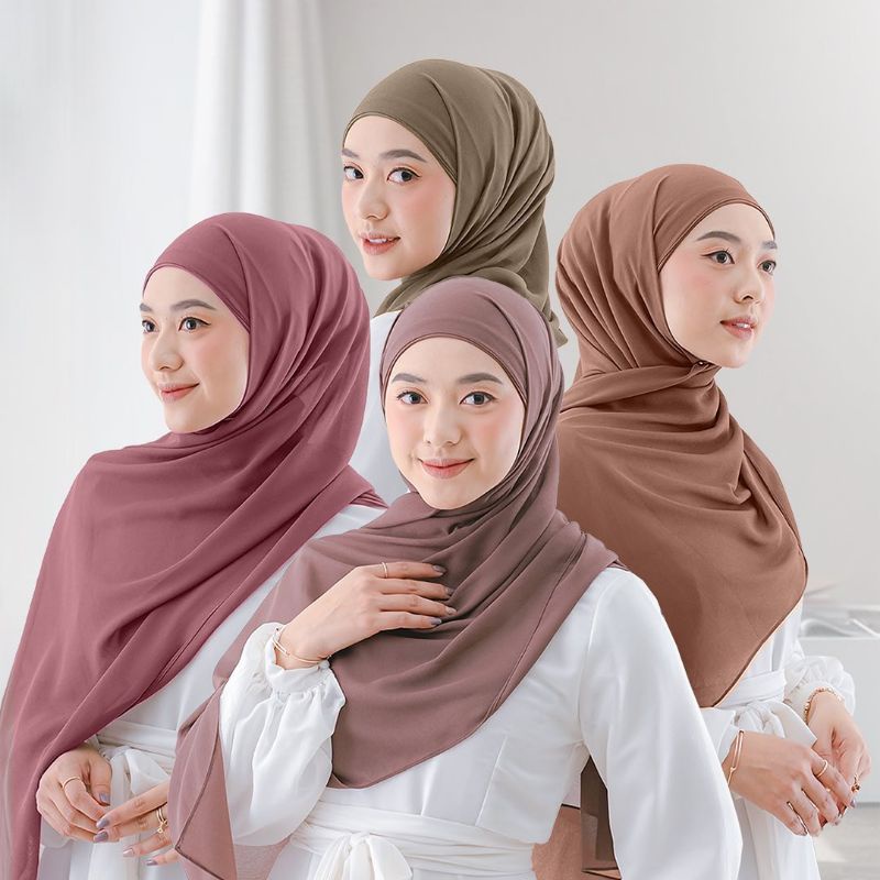 Pashmina Inner sywal pashmina inner 2 in 1 jilbab Pashmina Ciput kerudung pashmina Malay