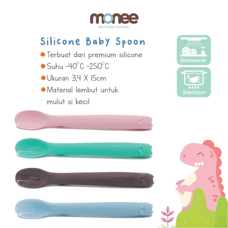 Monee Silicone Baby Spoon - Sendok bayi silikon