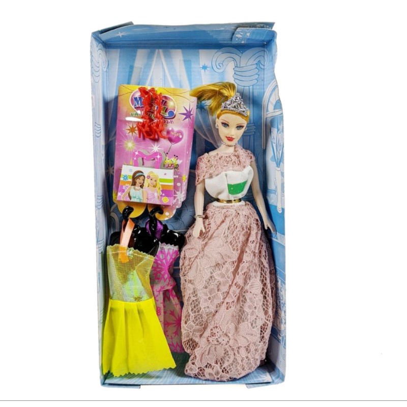 BISA COD PROMO MAINAN BERBIE 2PCS BAJU SET PLUS ACCESORIES MAINAN BERBIE ANAK PEREMPUAN MAINAN BERBI