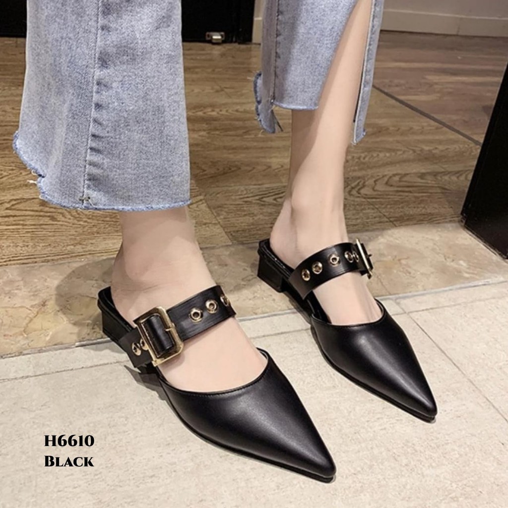 WYN HEELS PUMP STRAP SLOPE FASHION KOREA H6610