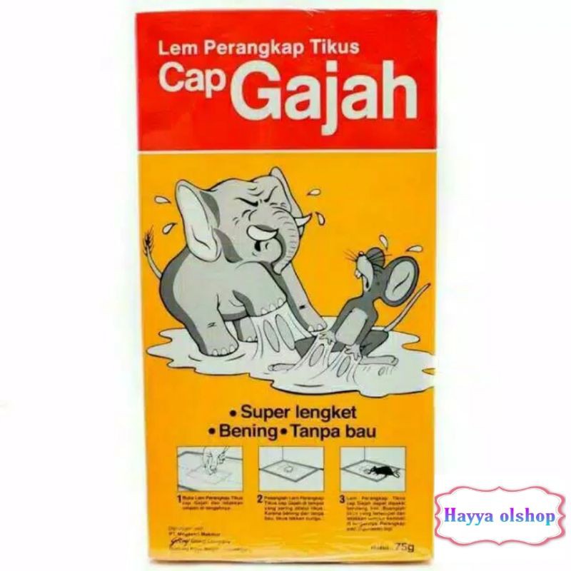 PROMO...!!! CAP GAJAH LEM PERANGKAP TIKUS (PAPAN)