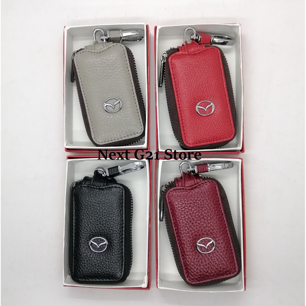 Dompet STNK dan Remote Mazda Model Kotak, Kulit Sapi Asli