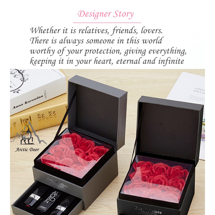 Kotak kado Everrose Immortal rose  gift box Original Arctic Deer