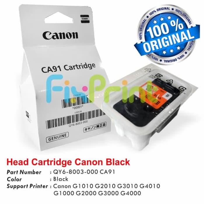 TERMURAH Head Cartridge Canon G1000 G2000 G3000 GI-790 Black New Original - Hitam