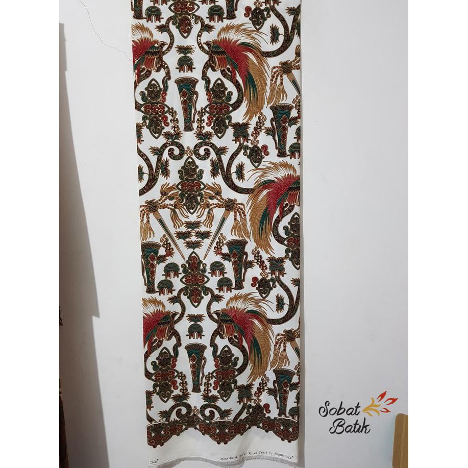 Kain Batik Semi Sutra Motif Papua 51110 Putih