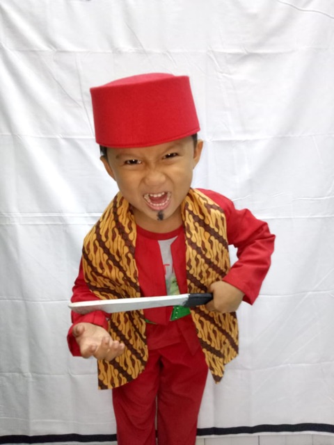 TERMURAH!!! Setelan Baju Pangsi Anak Sabuk Peci Selendang Golok