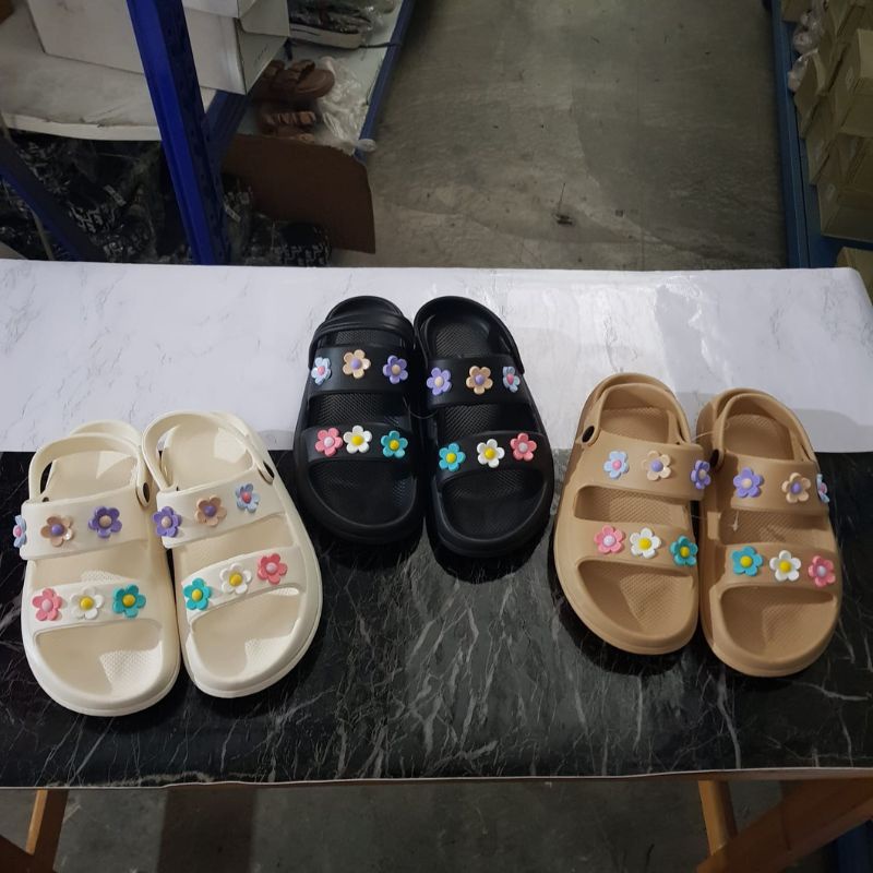 Sale 5.5 Sandal Wanita Import FLOWER [COD] 9388