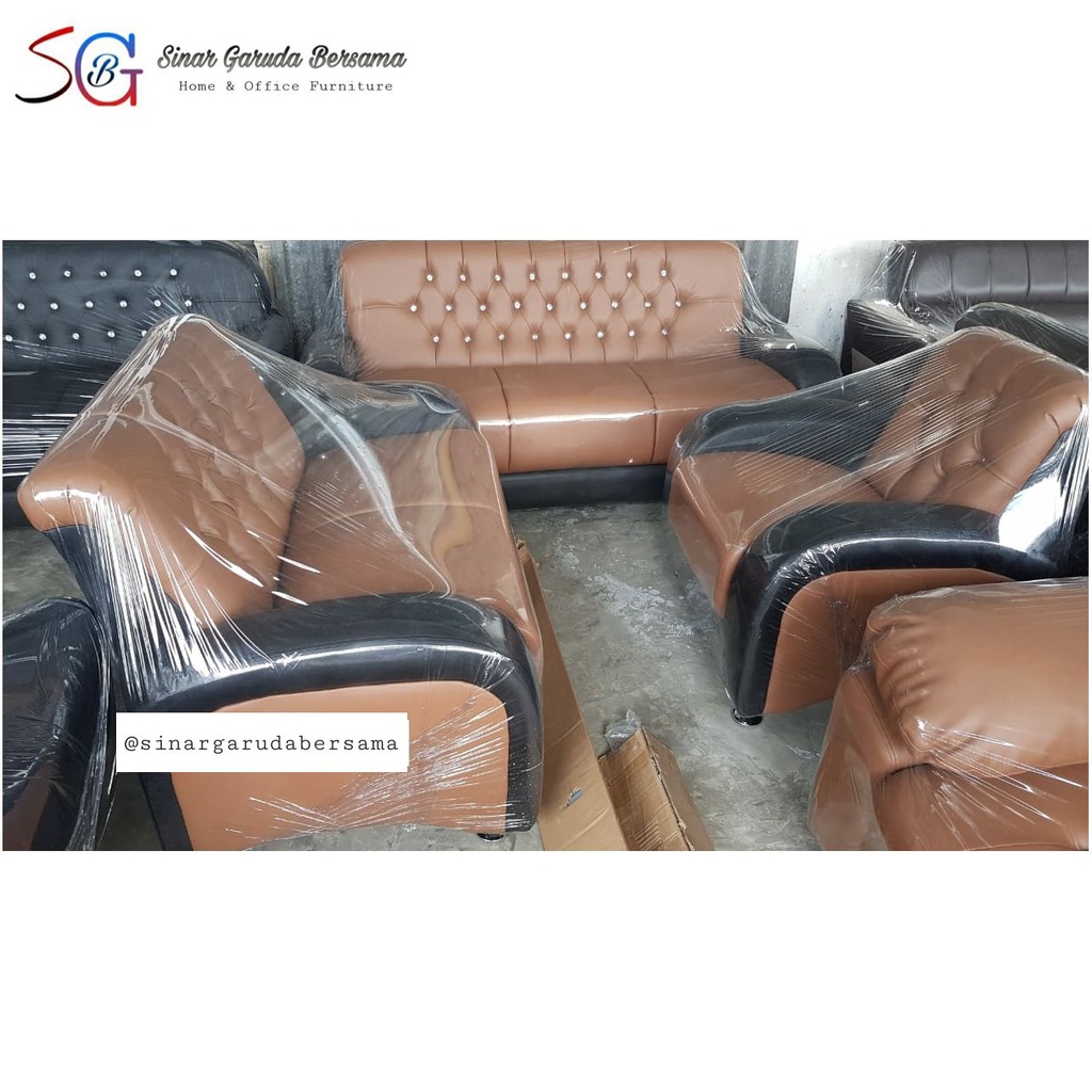 SOFA 123 PROMO WARNA COKELAT / SOFA TAMU SOFA KELUARGA 321