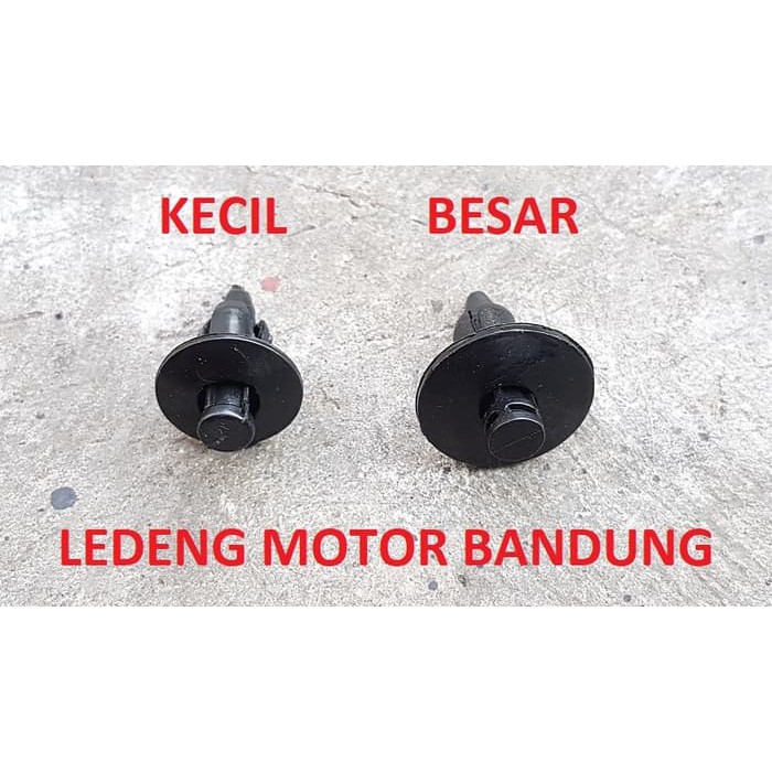 Baut Kancing Klip Nmax CBR Ninja Rivet Body Plastik Hitam Kecil Besar