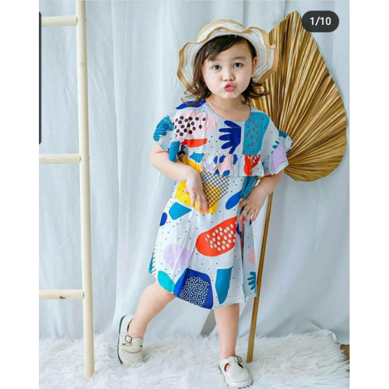 KSHFASHION I Dress Rayon ANak I Daster Anak Perempuan Smilee