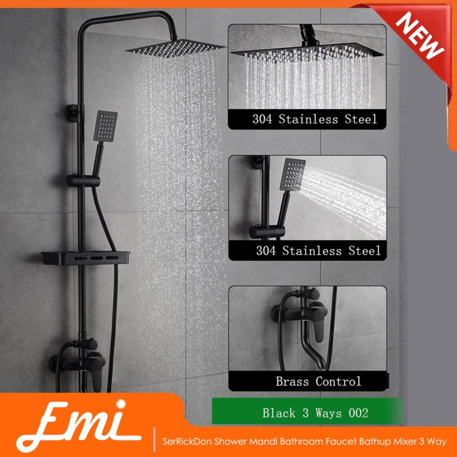 Shower Mandi Bathroom Faucet Bathup Mixer 3 Way Keran