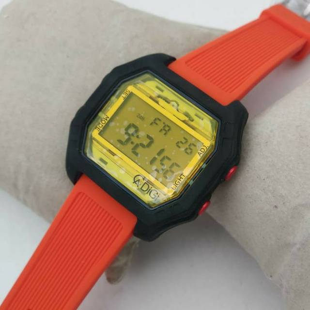 JAM TANGAN ALEXANDRE CHRISTIE DIGI AC9224 ORANGE ORIGINAL ALEXANDRE CHRISTIE RUBBER