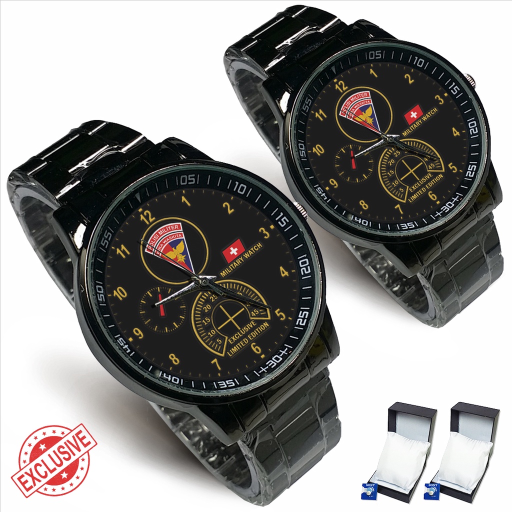 Jam Tangan Rantai Couple POLISI MILITER (Awesome)