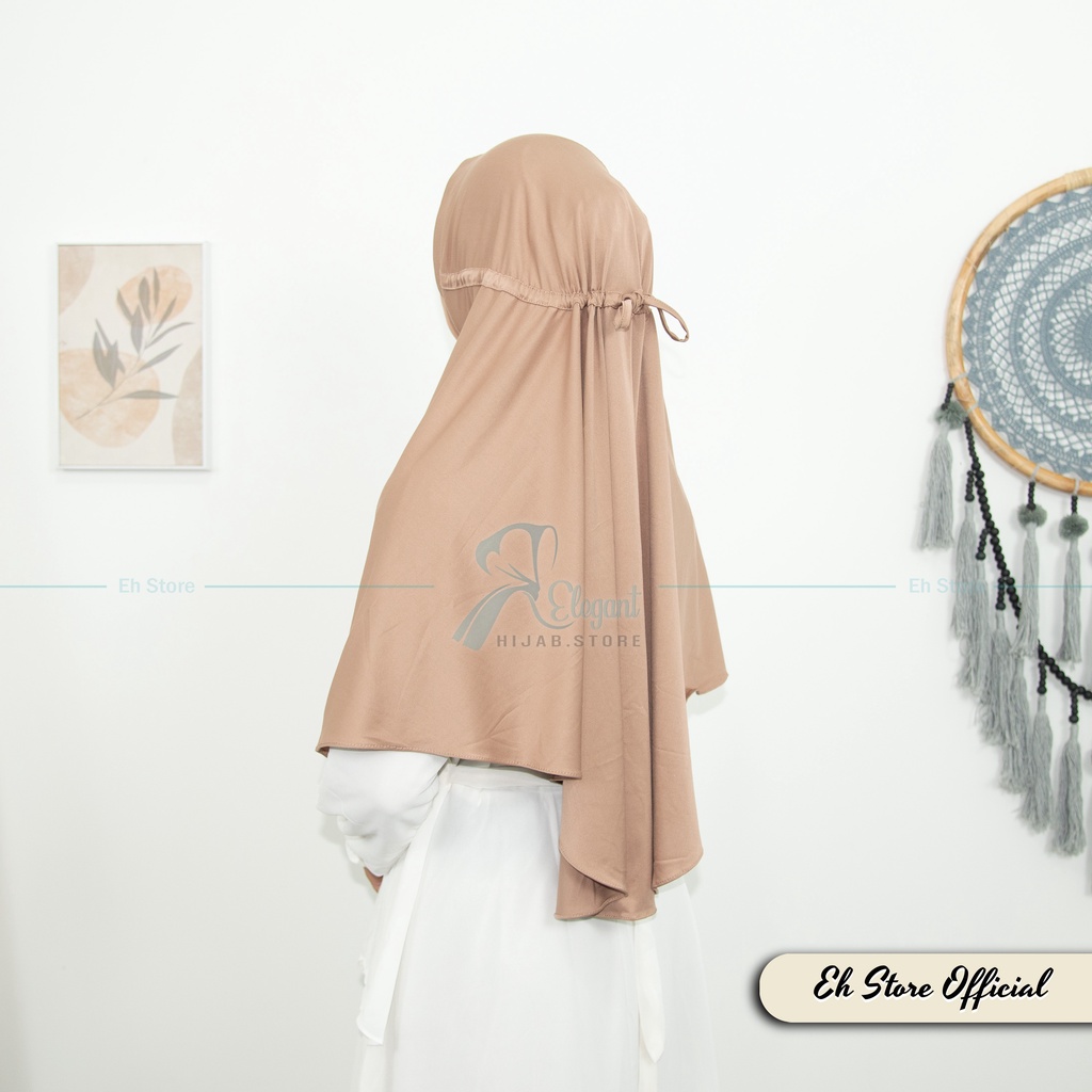 JILBAB INSTAN KHIMAR SERUT JOKOWI UKURAN L SPANDEX PREMIUM