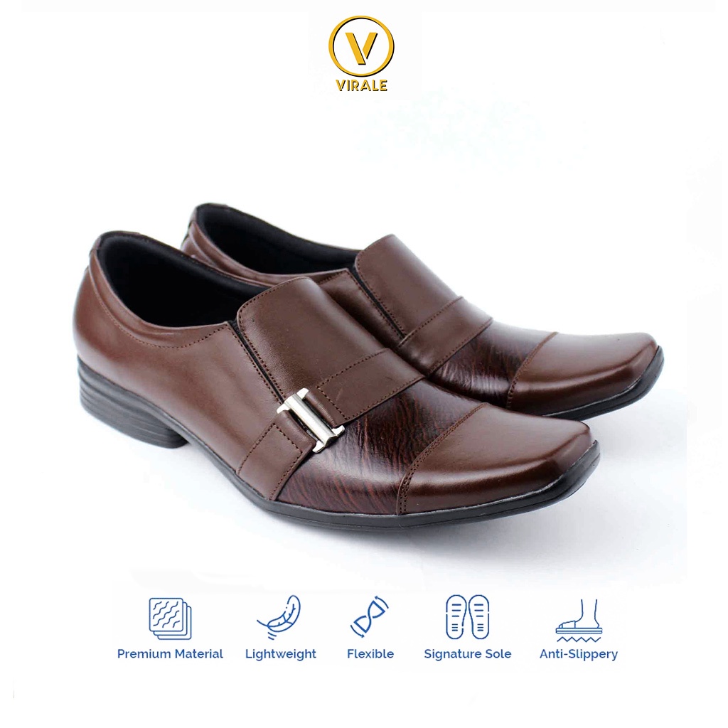Sepatu Pantofel Pria- Sepatu Formal - Sepatu Pantofel Pria Kulit Asli D-02 CK