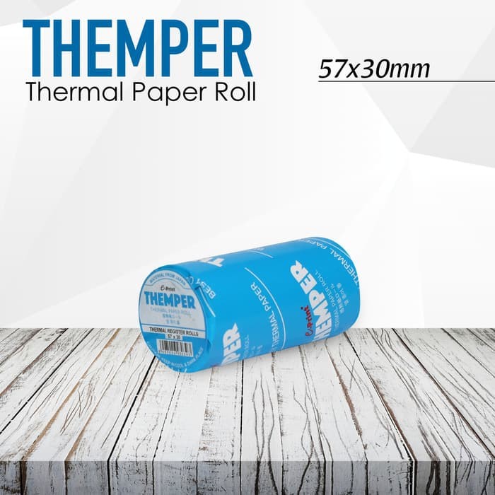 

KERTAS THERMAL PAPER ROLL EPRINT 57 X 30 CORELESS KERTAS STRUK KASIR...ORIGINAL E PRINT