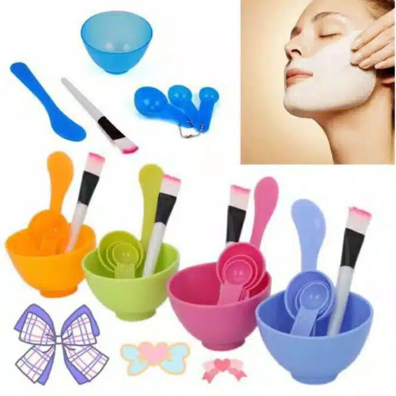 Makassar V27 kuas make up 1 set dengan mangkok masker alat mask 1 set