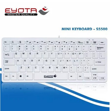 ITSTORE Keyboard Mini kabel USB Eyota S5500 - Keyboard Eyota mini slim With tombol Fn