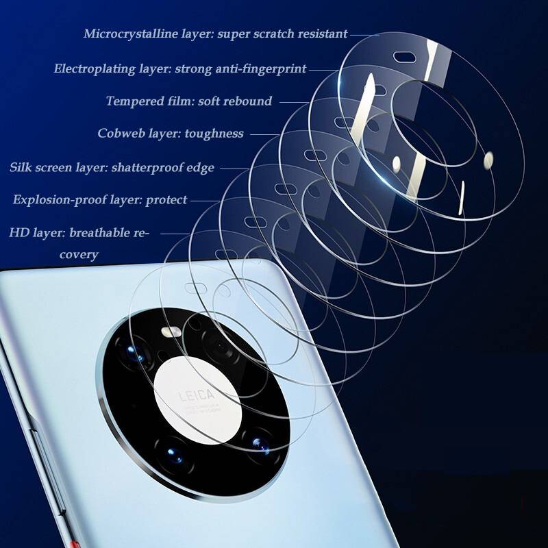 For Huawei Mate 20 30 40 Pro Plus Camera Lens Film Screen Protector For Huawei P20 P30 P40 Pro Safety Back Cover Soft Tempered Glass