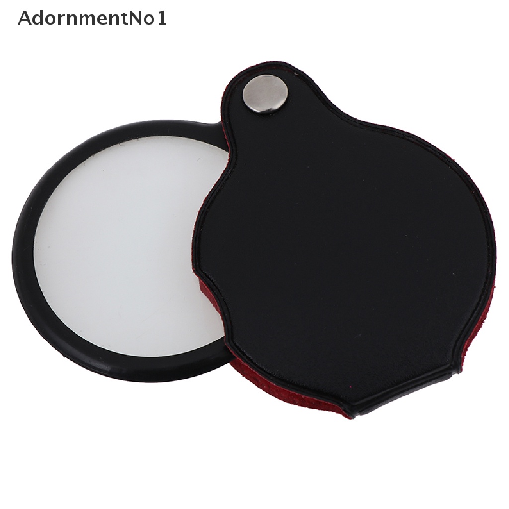 (AdornmentNo1) Kaca Pembesar Lipat Mini Ukuran Saku 8X 50mm Untuk Perhiasan