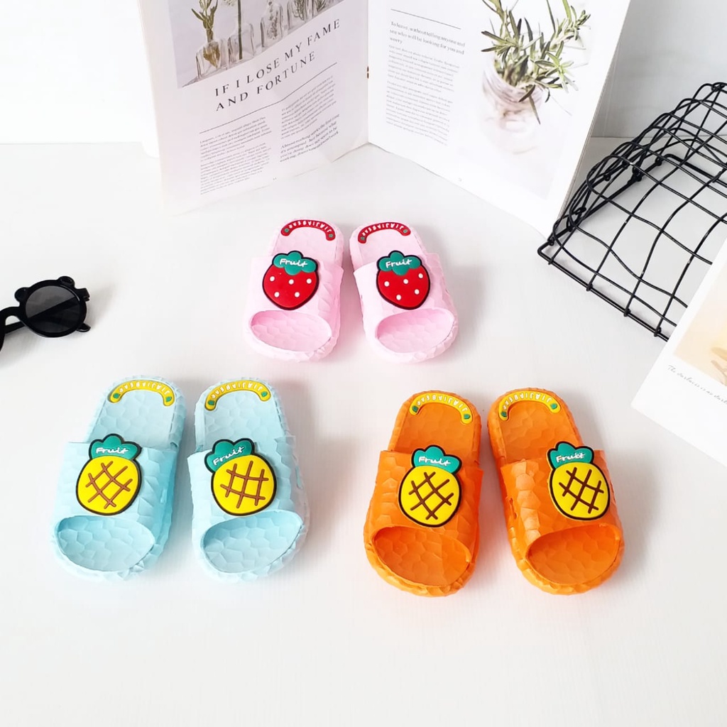 HappyOliver XENA FRUIT 036 Sandal Anak Selop Karet Import Berkualitas 2-8 Tahun