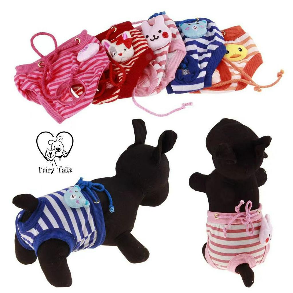 Celana Untuk Anjing dan Kucing Perempuan / Anabul Betina /  Panties Underwear Anabul Impor / Reusable Washable Pet Diapers Safety Pants Sanitary Wrap Panties