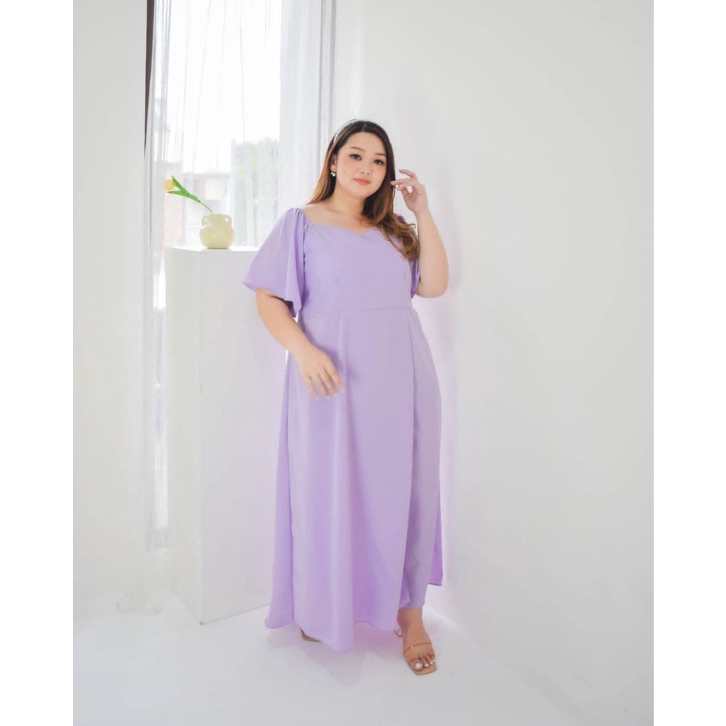 MIDI SABRINA DRESS PANTAI BIG SIZE PLUS SIZE JUMBO