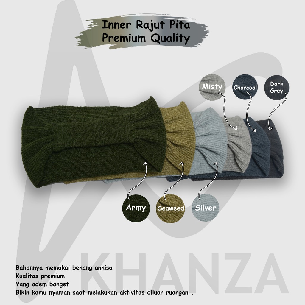 Inner Bandana Karet Rajut Premium Ciput Pita Dalaman Hijab