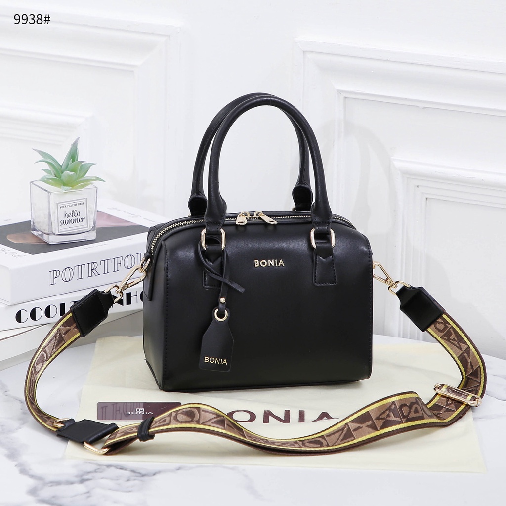 Bonia Leather Small Speedy Bag #9938#07 HAND BAG WOMEN IMPORT TAS WANITA BRANDED