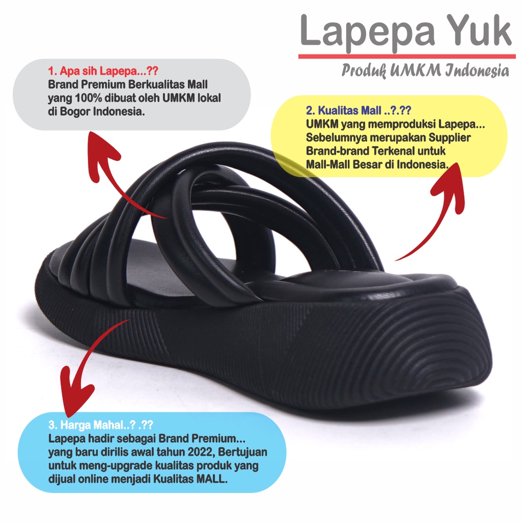 LAPEPA YUK - Sandal Platform Anak Perempuan Usia 2 sampai 10 Tahun TARA KIDS ALL COLOR Sendal Anak cewek Wedges Wanita Empuk Model Silang Warna Hitam Strap Lucu Cantik cewe Slop Usia Umur 3 4 5 6 7 8 9 thn Tahun Premium Ori Original Mall Official Store